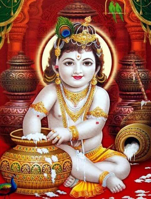 APM BAL Gopal Fully Waterproof Vinyl Sticker self Adhesive for Living Room, Bedroom, Office, Kids Room 12X18 inches (K16)