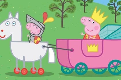 APM Peppa Pig Wall Sticker Fully Waterproof Vinyl Sticker self Adhesive for Living Room, Bedroom, Office, Kids Room 12X18 inches (PPC16) (AP7)