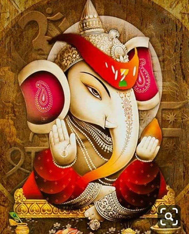 APM Ganpati Wall Sticker/Ganpati Bappa Fully Waterproof Vinyl Sticker self Adhesive for Living Room, Bedroom, Office, Kids Room 12X18 inches (GC14)