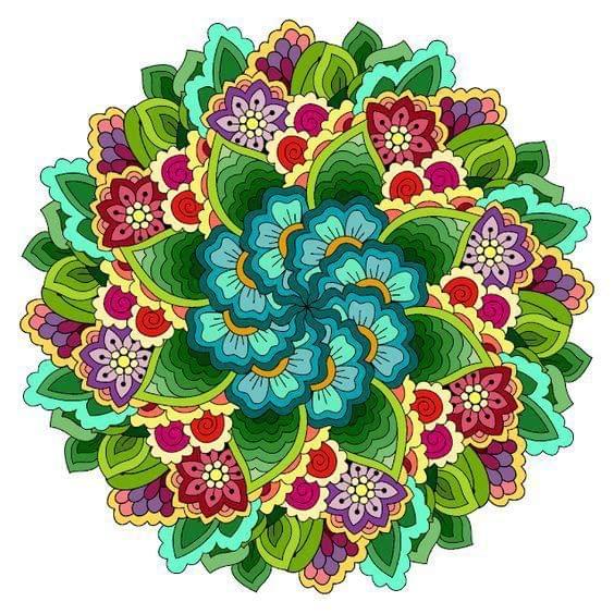 APM Rangoli Waterproof Laminated Floor Sticker in 15X15 inches (DS12)
