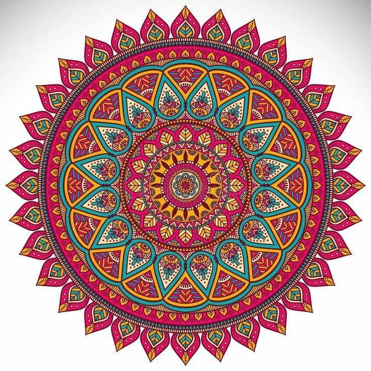 APM Rangoli Waterproof Laminated Floor Sticker in 15X15 inches (DS18)