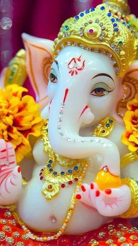 APM Ganpati Wall Sticker/Ganpati Bappa Fully Waterproof Vinyl Sticker self Adhesive for Living Room, Bedroom, Office, Kids Room 12X18 inches (G12)