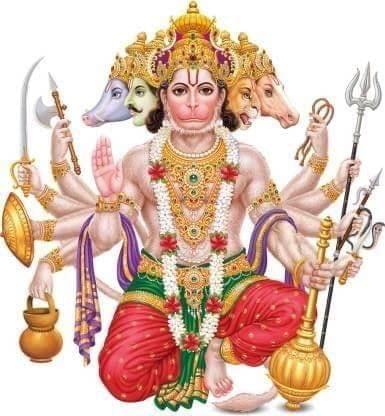 APM Hanuman JI Wall Sticker Fully Waterproof Vinyl Sticker self Adhesive for Living Room, Bedroom, Office, Kids Room 12X18 inches (H18)