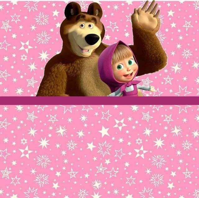 APM Masha & The Bear Wall Sticker Fully Waterproof Vinyl Sticker self Adhesive for Living Room, Bedroom, Office, Kids Room 12X18 inches (MM15)