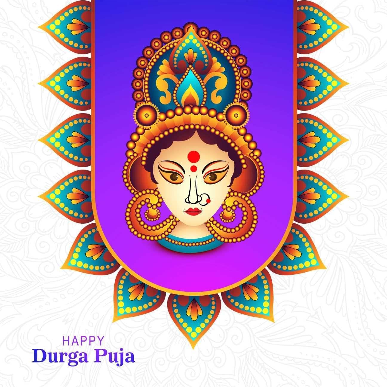 APM Durga Pooja Transparent Waterproof Sticker in 18x18 inches (DP15)