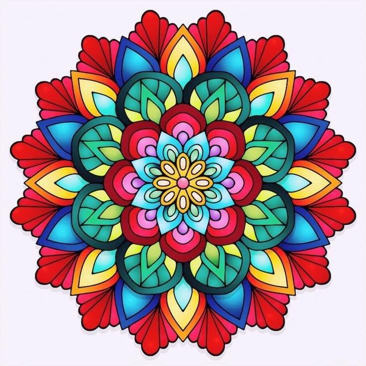 APM Rangoli Waterproof Laminated Floor Sticker in 15X15 inches (DS13)