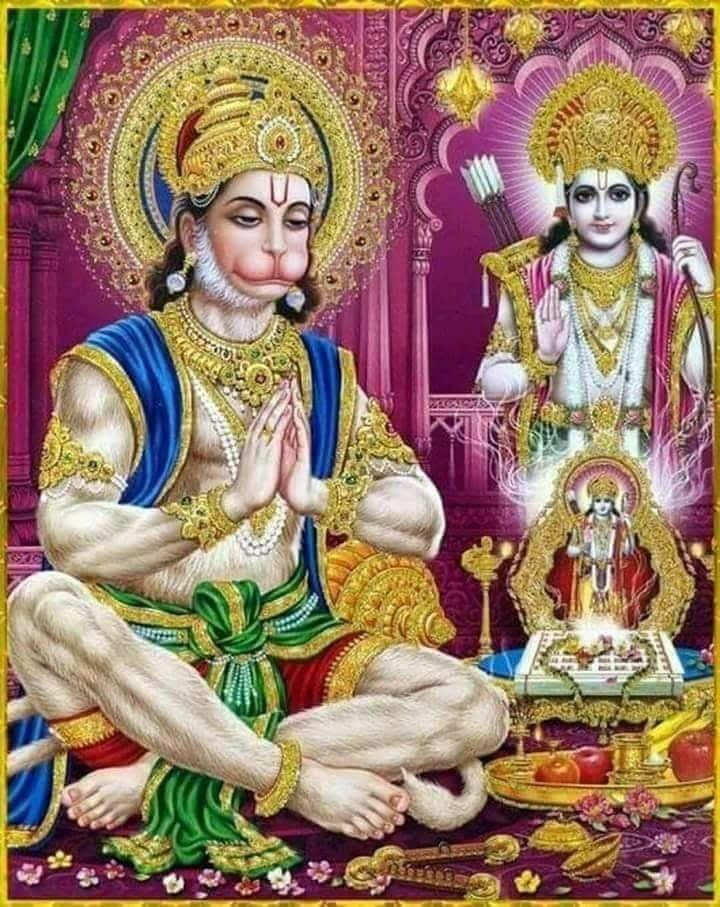 APM Hanuman JI Wall Sticker Fully Waterproof Vinyl Sticker self Adhesive for Living Room, Bedroom, Office, Kids Room 12X18 inches (H16)