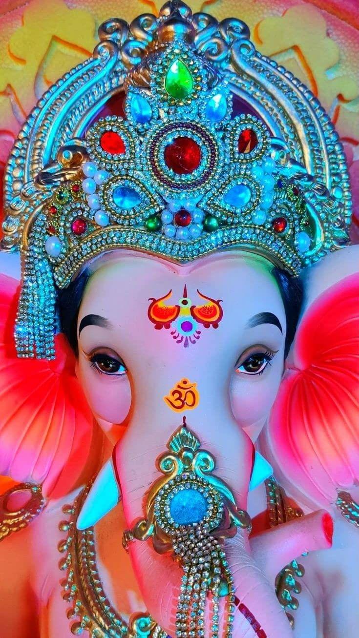 APM Ganpati Wall Sticker/Ganpati Bappa Fully Waterproof Vinyl Sticker self Adhesive for Living Room, Bedroom, Office, Kids Room 12X18 inches (G3)