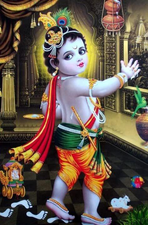 APM BAL Gopal Fully Waterproof Vinyl Sticker self Adhesive for Living Room, Bedroom, Office, Kids Room 12X18 inches (K25)
