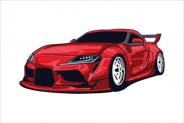 APM Kids CAR Wall Sticker Fully Waterproof Vinyl Sticker self Adhesive for Living Room, Bedroom, Office, Kids Room 12X18 inches (C9)