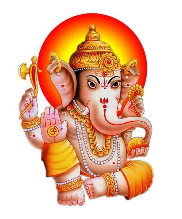 APM Ganpati Wall Sticker/Ganpati Bappa Fully Waterproof Vinyl Sticker self Adhesive for Living Room, Bedroom, Office, Kids Room 12X18 inches (GH24)