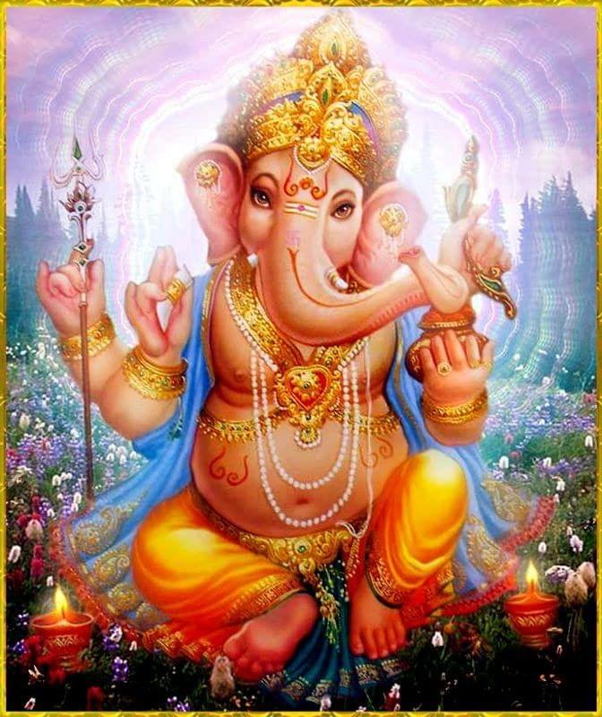 APM Ganpati Wall Sticker/Ganpati Bappa Fully Waterproof Vinyl Sticker self Adhesive for Living Room, Bedroom, Office, Kids Room 12X18 inches (GH20)