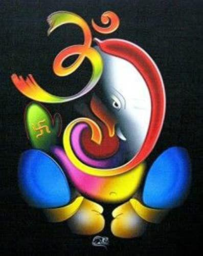 APM Ganpati Wall Sticker/Ganpati Bappa Fully Waterproof Vinyl Sticker self Adhesive for Living Room, Bedroom, Office, Kids Room, Hall (GP09)