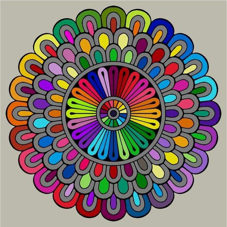 APM Rangoli Waterproof Laminated Floor Sticker in 15X15 inches (RNG8)