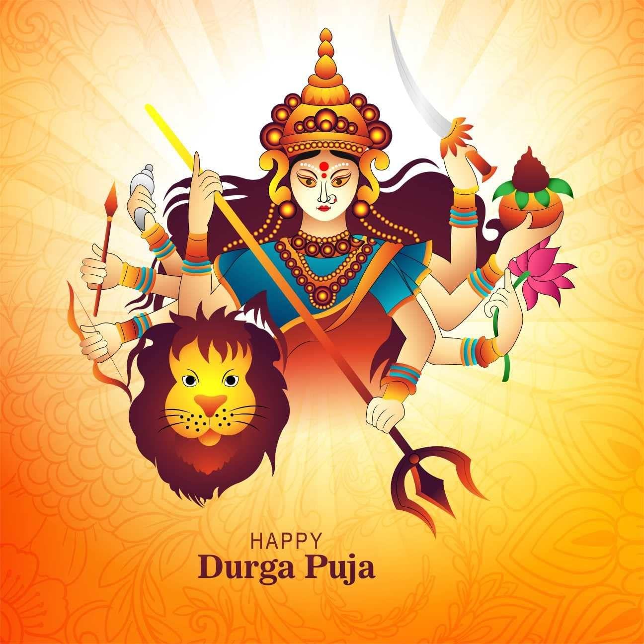 APM Durga Pooja Transparent Waterproof Sticker in 18x18 inches (DP11)