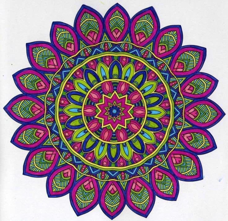APM Rangoli Waterproof Laminated Floor Sticker in 15X15 inches (RR10)