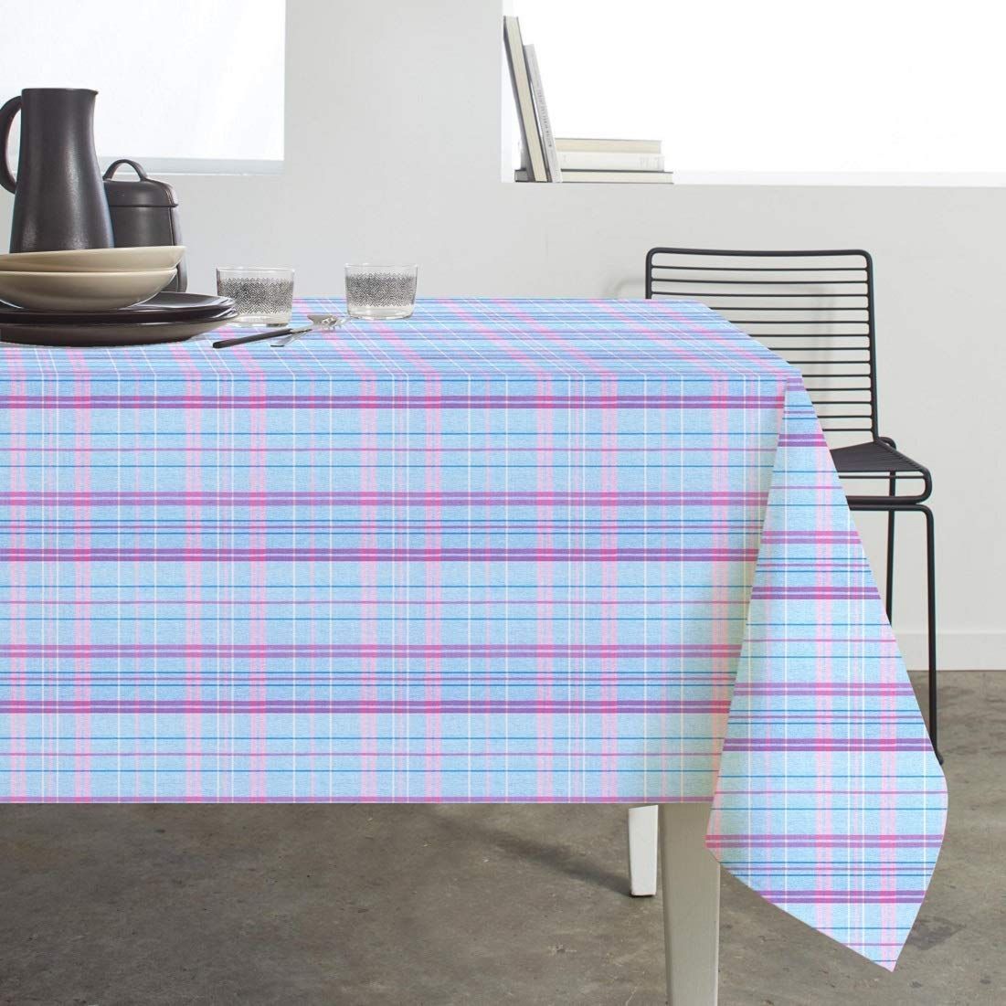AIRWILL Cotton 4 Seater 55 Inches Square Table Cloth (Pack of 1 Piece)