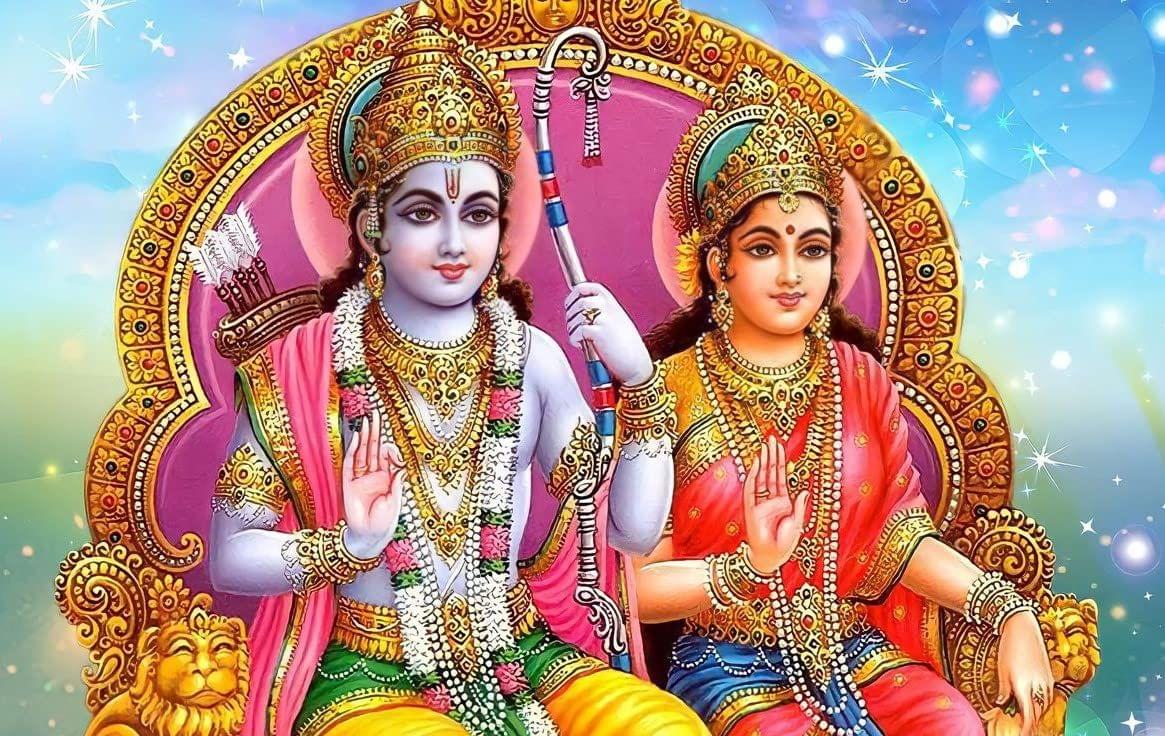 APM Lord RAM SITA Wall Sticker Fully Waterproof Vinyl Sticker self Adhesive for Living Room, Bedroom, Office, Kids Room 12X18 inches (RS5)