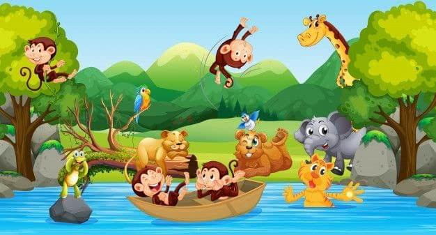 APM Kids Cartoon Wall Sticker Fully Waterproof Vinyl Sticker self Adhesive for Living Room, Bedroom, Office, Kids Room 12X18 inches (JB13)
