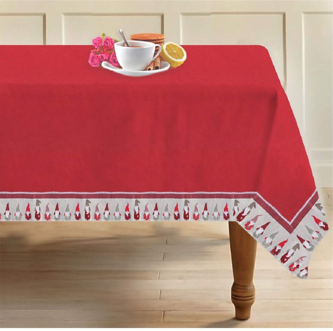 AIRWILL 100% Cotton 2 Seater Table Cover (Pack of 1)