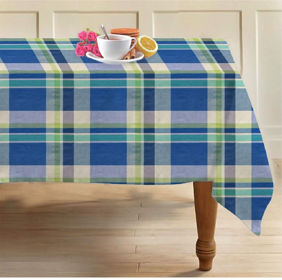 AIRWILL Cotton 4 Seater 55 Inches Square Table Cloth (Pack of 1 Piece)