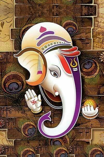 APM Ganpati Wall Sticker/Ganpati Bappa Fully Waterproof Vinyl Sticker self Adhesive for Living Room, Bedroom, Office, Kids Room 12X18 inches (GN23)