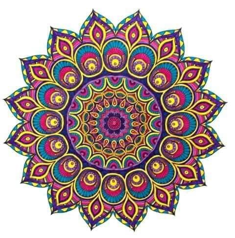 APM Rangoli Waterproof Laminated Floor Sticker in 15X15 inches (DS7)