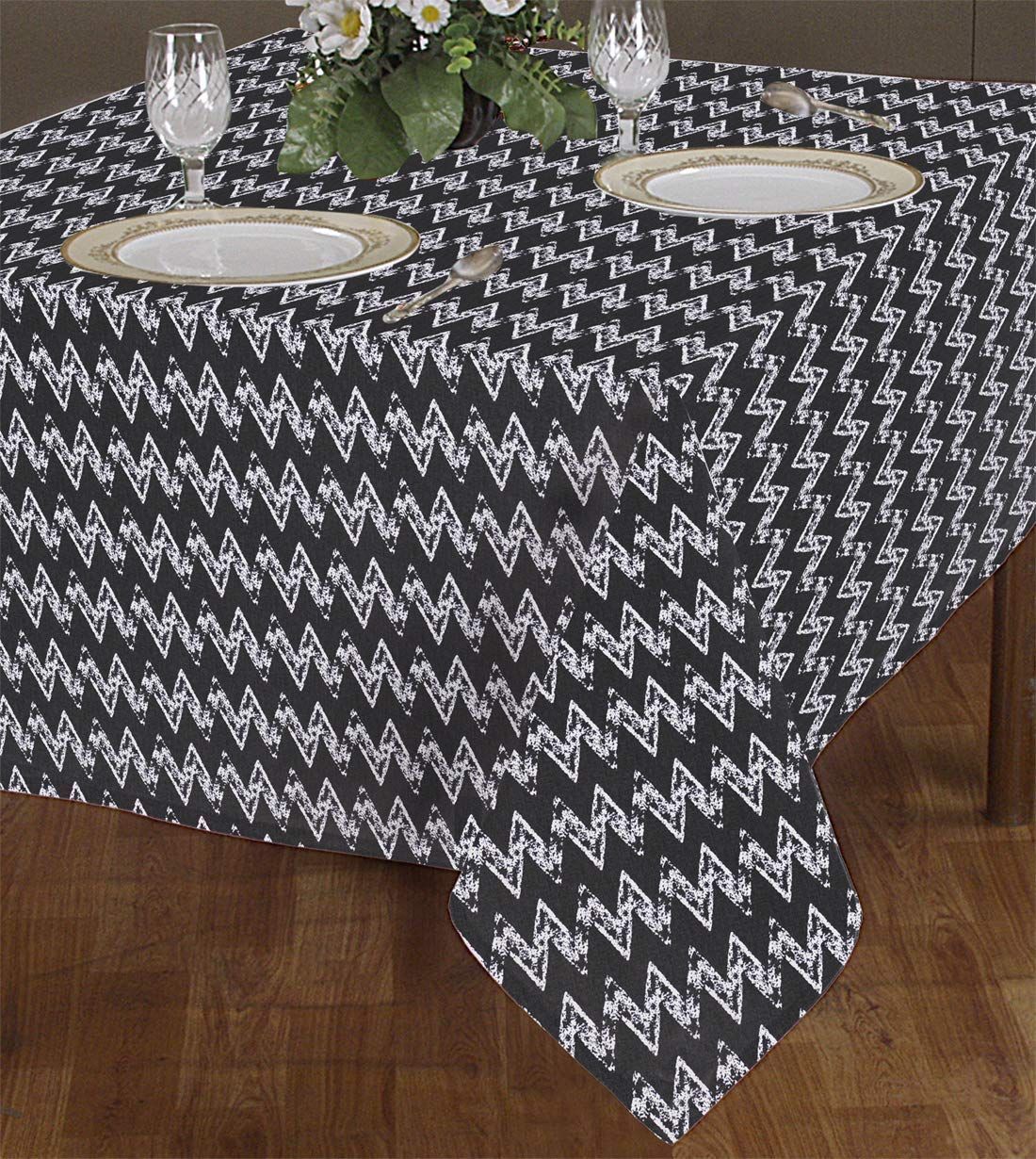 AIRWILL 100% Cotton 2 Seater Table Cover (Pack of 1)