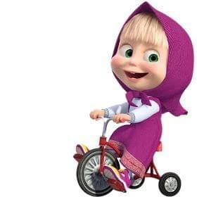 APM Masha & The Bear Laminated Wall Sticker for Kids 12X18 INCHES (M7)