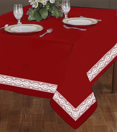 AIRWILL 100% Cotton 2 Seater Table Cover (Pack of 1)