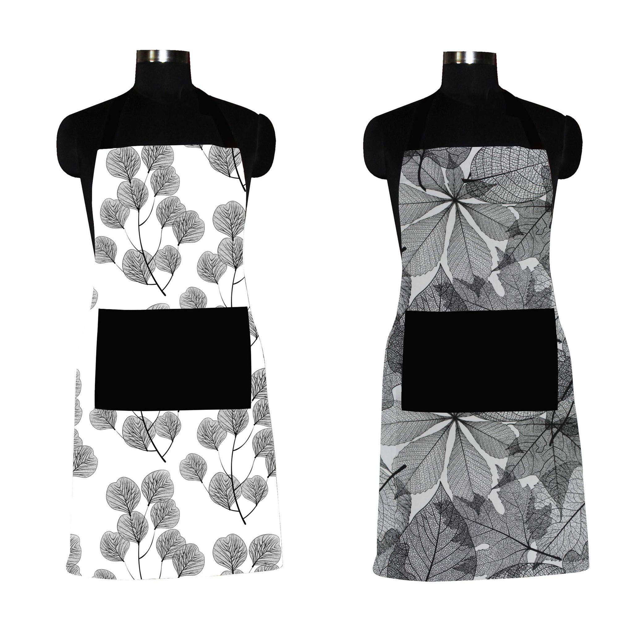 AIRWILL, 100% Cotton Designer Home Use, Chefs and Regular Aprons, Pack of 2 pc