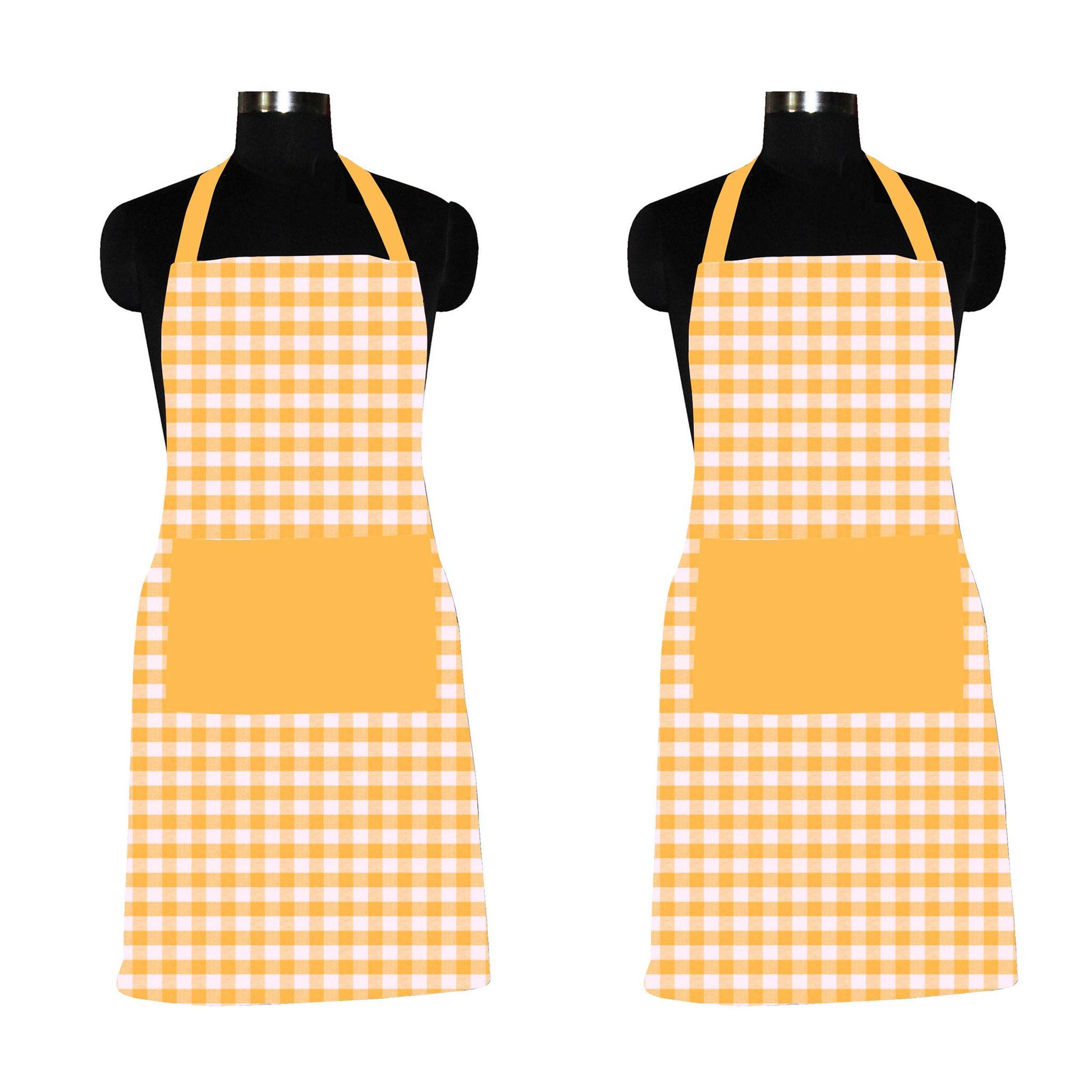 AIRWILL, 100% Cotton Designer Home Use, Chefs and Regular Aprons, Pack of 2 pc