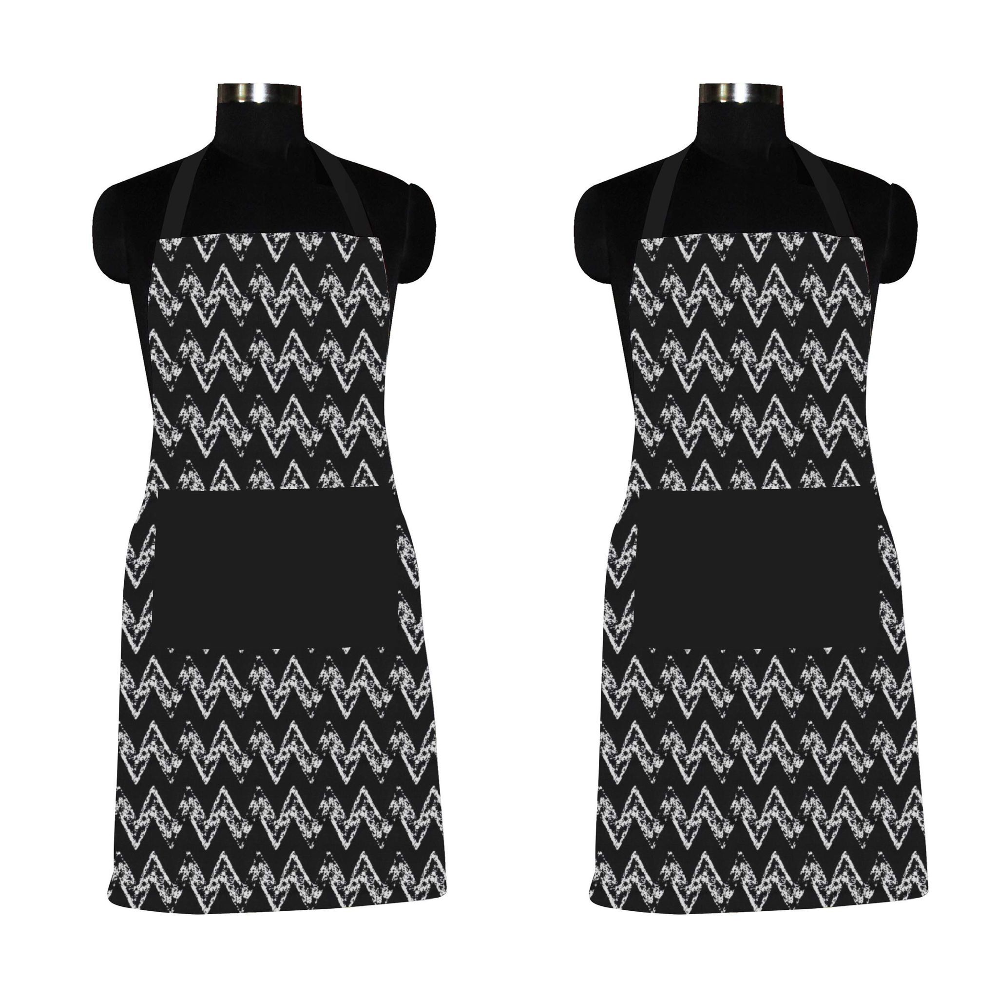 AIRWILL, 100% Cotton Designer Home Use, Chefs and Regular Aprons, Pack of 2 pc