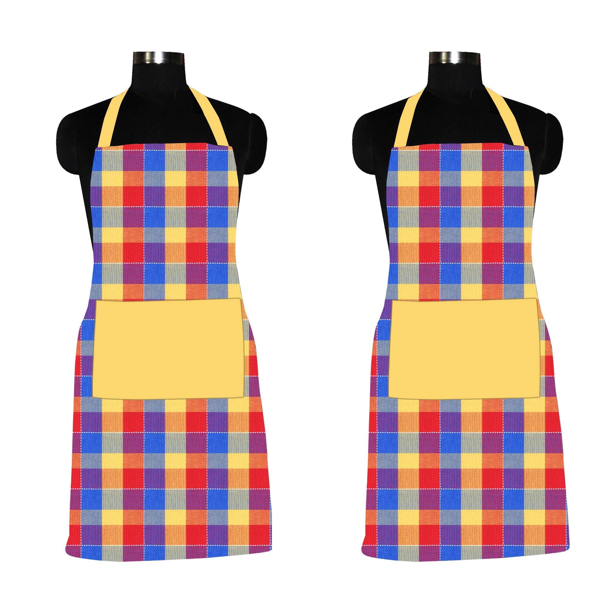 AIRWILL, 100% Cotton Designer Home Use, Chefs and Regular Aprons, Pack of 2 pc
