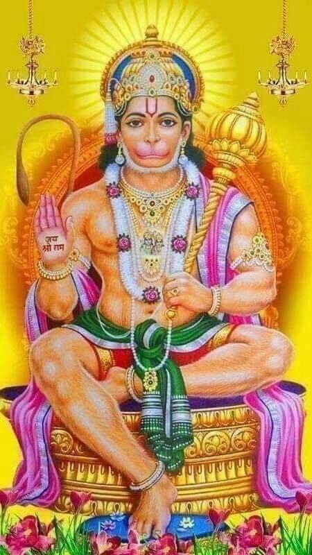 APM Hanuman JI Wall Sticker Fully Waterproof Vinyl Sticker self Adhesive for Living Room, Bedroom, Office, Kids Room 12X18 inches (H5)