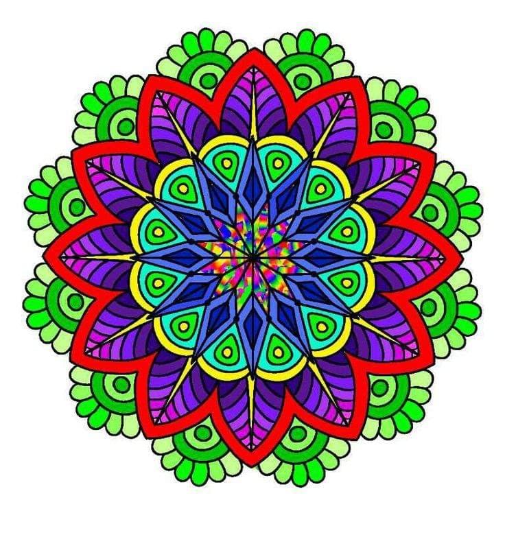 APM Rangoli Waterproof Laminated Floor Sticker in 12x12 inches (12, RS11)