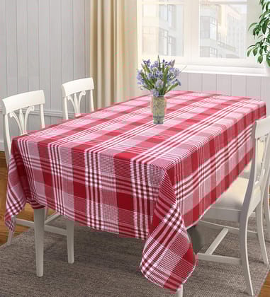 AIRWILL, 100% Cotton Self Designed 4 Seater Table Cloth, Pack of 1 pc.