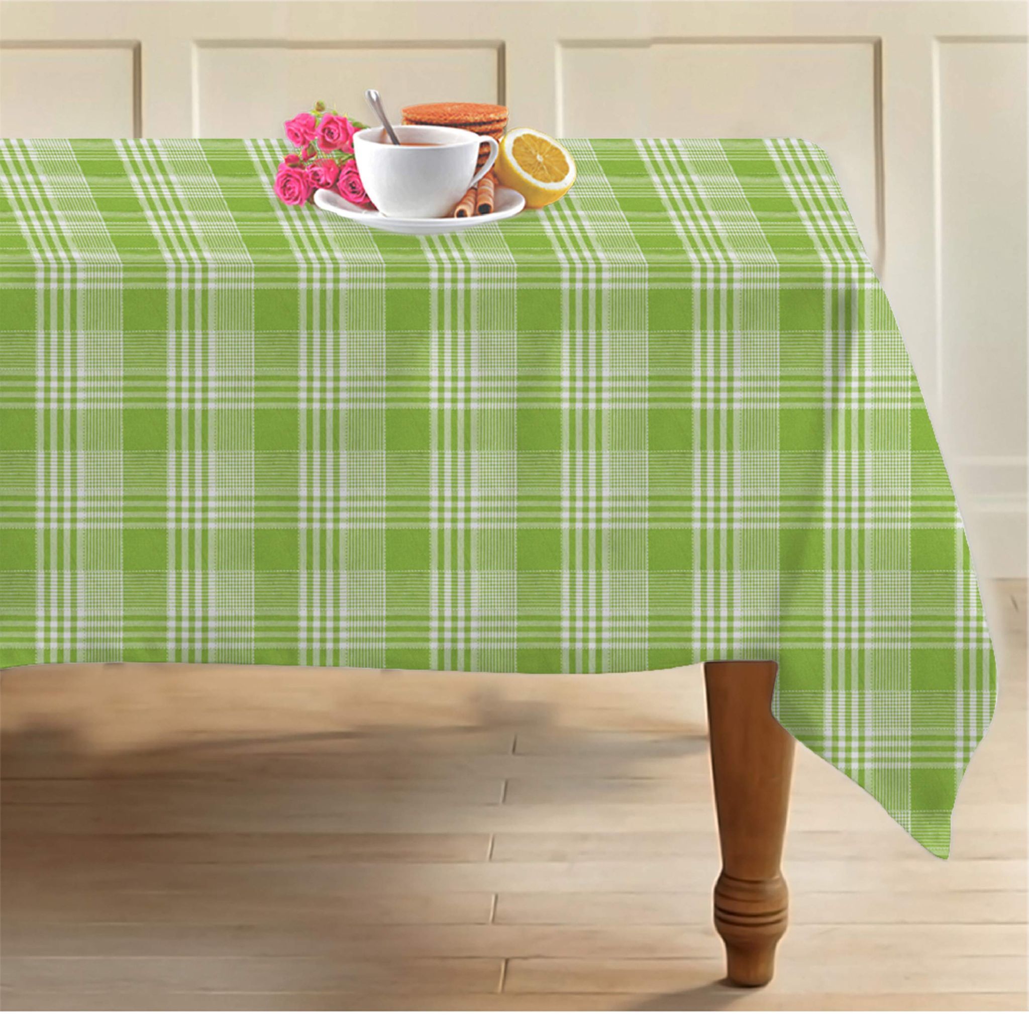 AIRWILL, 100% Cotton Self Designed 4 Seater Table Cloth, Pack of 1 pc.