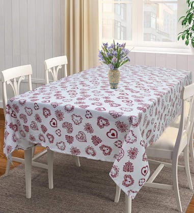 AIRWILL, 100% Cotton Self Designed 4 Seater Table Cloth, Pack of 1 pc.