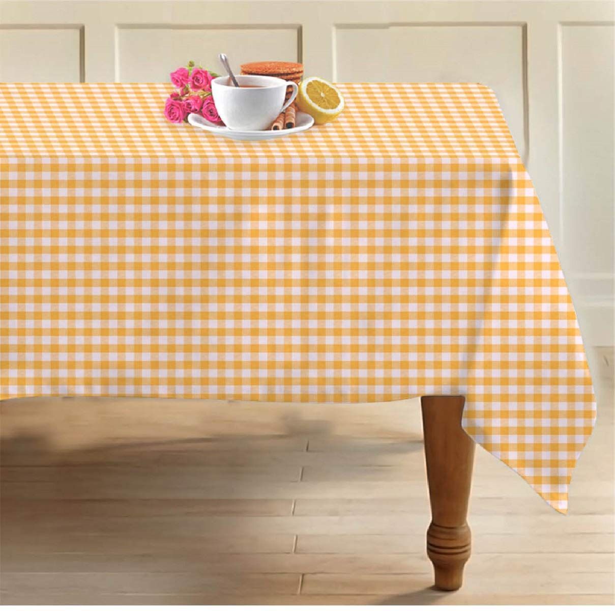 AIRWILL, 100% Cotton Self Designed 4 Seater Table Cloth, Pack of 1 pc.