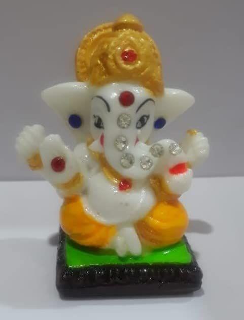 APM Ganeshji Decorative Gift Showpiece/ Ganesha Statue for Home Decor /Office Desk /Car Dashboard /Ganeshji Murti (2.25 inch) (S2)