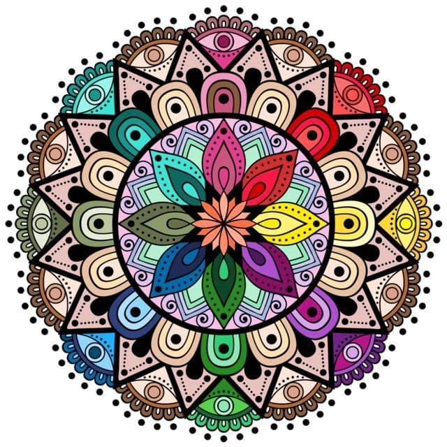 APM Rangoli Waterproof Laminated Floor Sticker in 15X15 inches (DS1)