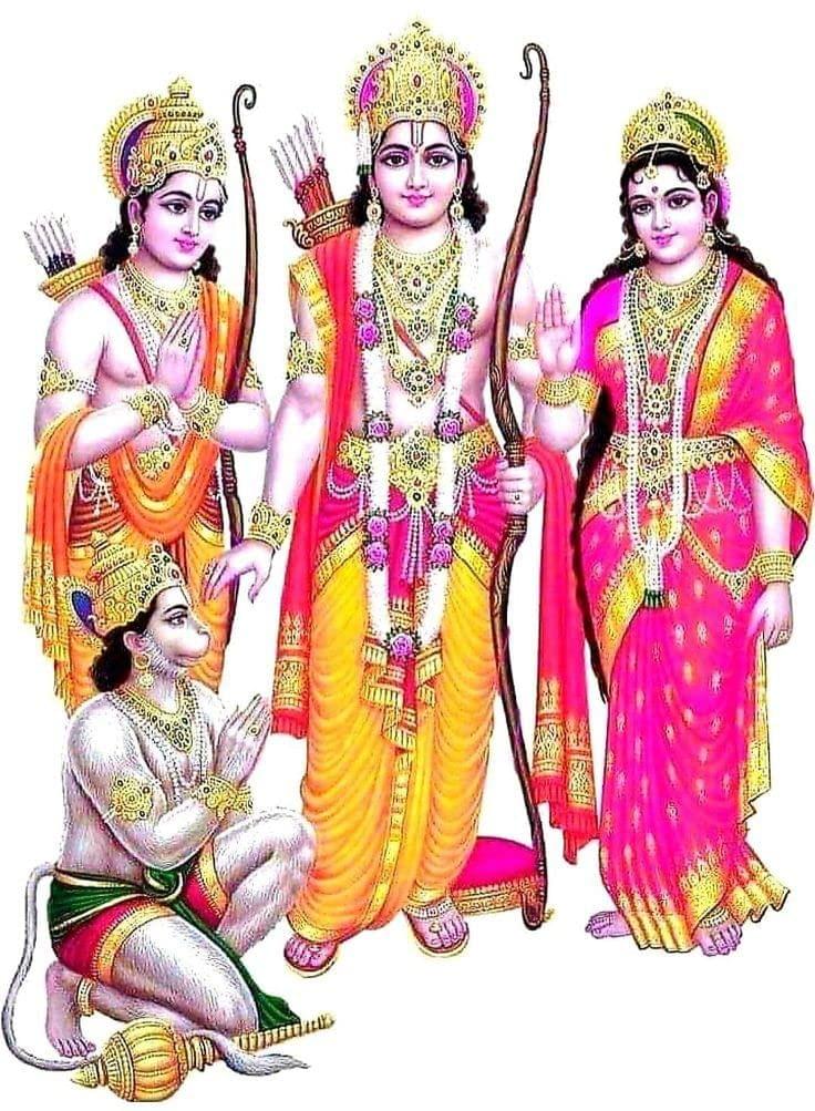 APM Lord RAM SITA Wall Sticker Fully Waterproof Vinyl Sticker self Adhesive for Living Room, Bedroom, Office, Kids Room 12X18 inches (RS17)