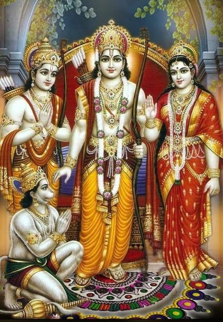 APM Lord RAM SITA Wall Sticker Fully Waterproof Vinyl Sticker self Adhesive for Living Room, Bedroom, Office, Kids Room 12X18 inches (RS7)
