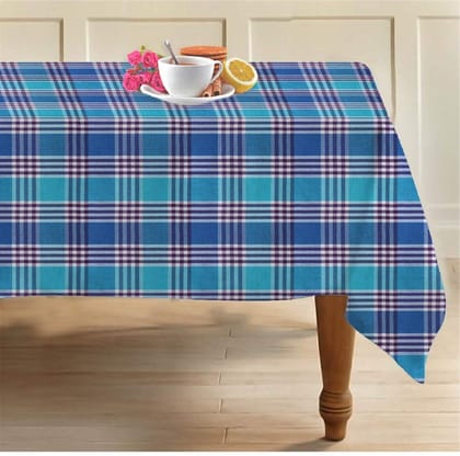 AIRWILL Cotton Designer Checks with Multicolor Combos of 4 Seater Tablecloth, Sized 140cm Width and 140cm Length, Square Shaped. Pack of 1 Piece.