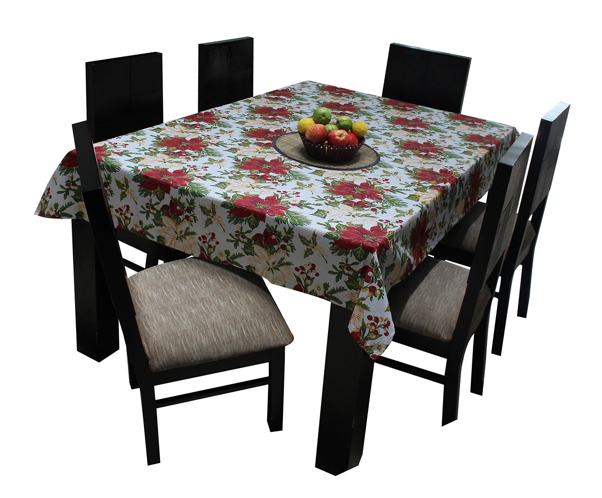 AIRWILL Branded, 100% Cotton Floral Printed with 6/8 Seater Tablecloth, Sized 140cm Width and 180cm Length, Pack of 1 Piece