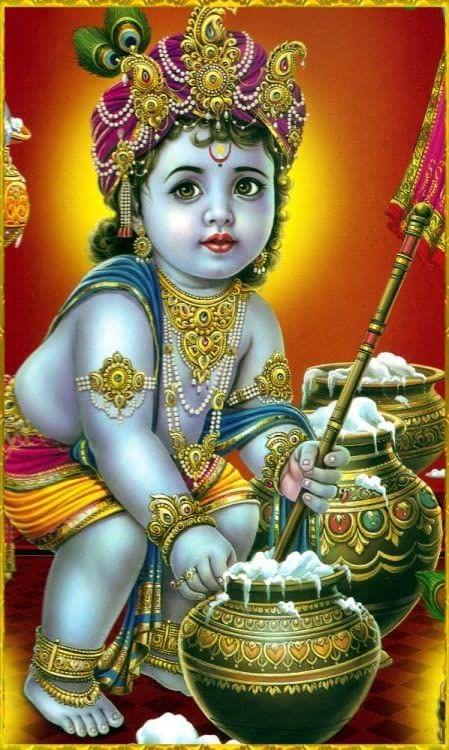 APM GOD Krishna Wall Sticker Laminated House/Office 12X18 INCHES (WS12)