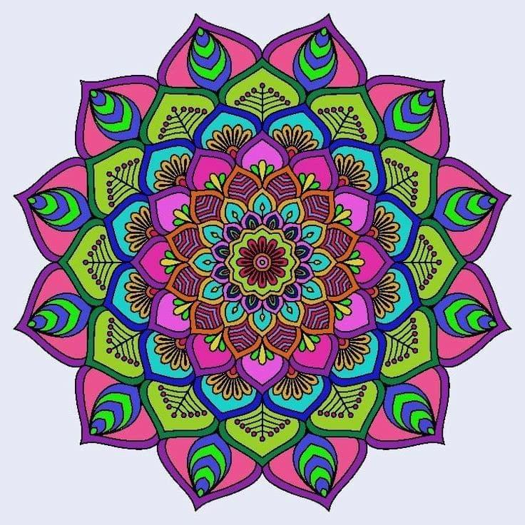 APM Rangoli Waterproof Laminated Floor Sticker in 15X15 inches (RNG2)