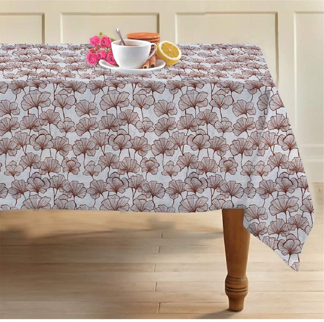 AIRWILL, 100% Cotton Designer Tablecloth/Teapoy Cloth, Sized by 140cm in Width and 180cm in Length. Use as 6/8 Seaters, Rectangles Shaped. Pack of 1 Piece