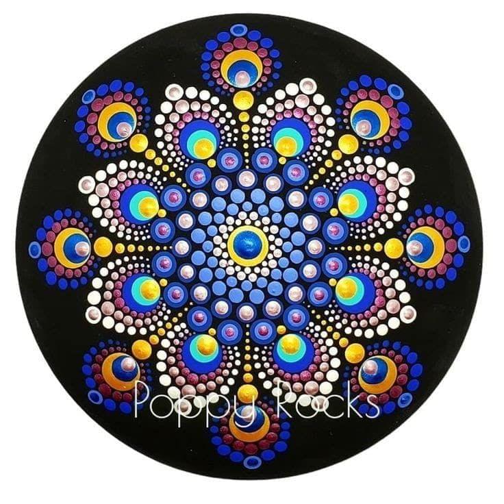 APM Rangoli Waterproof Laminated Floor Sticker in 18x18 inches (18, RS9)